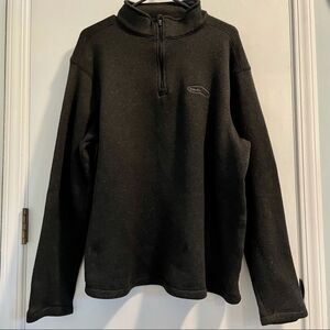 Mens RealTree Black Quarter-Zip Pullover Sweater